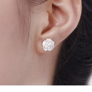 COPY - Earrings 925 Plata Flowers Ear Stud